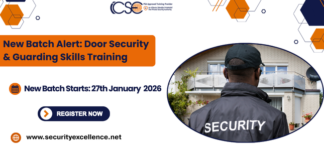 New Batch Alert: Door Security & Guarding Skills Training Starts On 27th January!